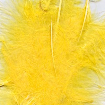 Eleganza Craft Marabout Feathers Mixed sizes 3inch-8inch 8g bag Yellow No.11 - Accessories